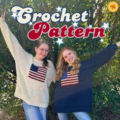 THIS IS A LISTING OF A PDF PATTERN NOT A PHYSICAL SWEATER** Party in the USA crochet sweater pattern! The perfect sweater for all year round! Wether you are celebrating the 4th of July or want to be cozy in the fall winter months. The PDF features helpful pictures + diagrams. The pattern perfect for a confident beginner to intermediate crocheter. The pattern includes instructions for sizes XS-5X.  Materials: US 6mm crochet hook US 5mm crochet hook US 4mm crochet hook 1200-1800 yards of 4 medium Crochet 4th Of July Top, Fall Crochet Sweater Pattern, Helpful Pictures, Sweater Pattern Crochet, Flag Sweater, Usa Sweater, Crochet Sweater Pattern, Party In The Usa, American Flag Sweater