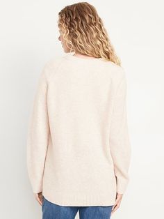 SoSoft Tunic Sweater | Old Navy Cozy Sweater With Raglan Sleeves For Fall, Cozy Raglan Sleeve Sweater For Fall, Fall Loungewear Raglan Sleeve Sweater, Fall Loungewear Sweater With Raglan Sleeves, Beige Crew Neck Sweater, Fall Raglan Sleeve Sweater For Loungewear, Casual Sweater With Raglan Sleeve For Loungewear, Casual Raglan Sleeve Sweater For Fall, Everyday Raglan Sleeve Sweater For Fall