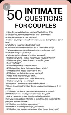 Intimate Questions For Couples, Relationship Journal, Beginners Fitness, Happy Marriage Tips, Questions For Couples, Intimate Questions, Romantic Questions, Romantic Date Night Ideas, Relationship Lessons