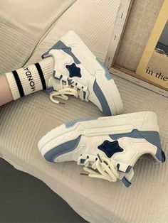 Ladies' Casual Sports Shoes Color Patchwork Lace-up Front Roller Skating Shoes | SHEIN USA Shein Shoes, Dr Shoes, Sporty Sneakers, Cute Nike Shoes, Casual Sneakers Women, Cute Nikes, Girly Shoes, Swag Shoes, Casual Sport Shoes