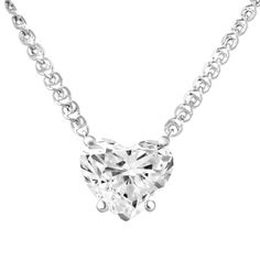 This stunning women's solitaire pendant features one heart shape brilliant cut genuine EX3 lab grown diamond.  The diamond is prong set in solid 14k white gold.  An 18" 14k white gold lock chain is included.  IGI certificate is included. Blue Diamond Jewelry, Lock Chain, Solitaire Diamond Pendant, Amethyst And Diamond Ring, Womens Rings Fashion, Diamond Fashion Rings, Rings Jewelry Fashion, Solitaire Diamond, Diamond Rings Bands