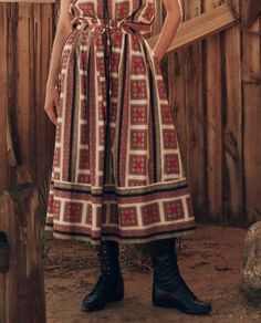 The Treeline Skirt. -- Westward Bandana Print Ties And Skirts, High Waist Tie Skirt, Uk Country Clothing, Cashmere Travel Wrap, Western Skirts, Vintage Bandana, High Waisted Pleated Skirt, Designer Dresses Casual, Denim Accessories