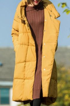 Long Winter Duck Down Jacket, Hooded Down Jacket Women Plus Size   handmade any size up to 50 colors custom down coat #women clothing #downcoatwomen#loosedowncoat#blackcoat#plussizecoat Fall Duck Down Hooded Jacket, Duck Down Hooded Jacket With Detachable Hood For Fall, Fall Duck Down Hooded Jacket With Detachable Hood, Solid Down Parka For Winter, Thick Hooded Parka For Fall, Winter Hooded Puffer Parka, Winter Wear Hooded Duck Down Puffer Jacket, Hooded Puffer Parka With Duck Down, Hooded Duck Down Puffer Jacket For Winter