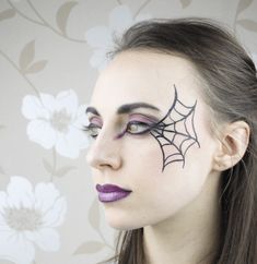 Witch Makeup Halloween, Kids Witch Makeup, Witch Face Paint, Lilac Lipstick, Halloween Makeup For Kids, Halloween Makeup Witch, Makeup Clown