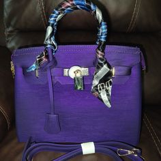 Unused Item. Very Lovely, This Is Like Hermes Fashion Bag.... Buy As It Is, No Returns. Luxury Purple Shoulder Bag, Luxury Purple Shoulder Bag For Formal Occasions, Designer Purple Evening Bags, Luxury Purple Evening Bags, Luxury Purple Formal Shoulder Bag, Designer Purple Travel Bag, Luxury Purple Bags For Everyday Use, Luxury Purple Rectangular Bag, Luxury Everyday Purple Bags