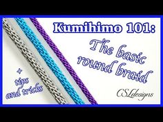 two different colored braids with the words kumihimo 101 on it and an image