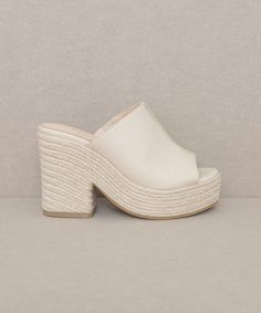 Melissa - Espadrille Platform Slide - Shoes - KKE Originals - MOD&SOUL Mules Heels, Mule Heel, Espadrilles Slides, Heeled Espadrilles, Espadrilles Style, Rope Wrapped, Dancing Shoes, Espadrilles Platform, Platform Block Heels