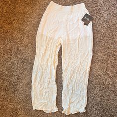 Brand New Off White, Light, Resort Style Pants! They Are Semi Sheer And Feature Built In White Shorts (See Last Pic). The Waistband Is Stretchy With A Lacey Crochet Style Pattern. Free Gift, With Every Purchase! Smoke-Free + Clean Home! Bundle With My Other Items + Save! Make Me An Offer! High Waist Capris With Elastic Waistband For Summer, Beach Capris With Elastic Waistband, Stretch Harem Pants For Summer, Casual Fitted Harem Pants For Beach, Fitted Casual Harem Pants For Beach, Fitted Casual Harem Pants For The Beach, Summer Beach Capris, Summer Capris With Elastic Waistband, Solid Summer Capris With Elastic Waistband