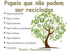 a tree with green leaves and the words paperies que no podem ser recicidos