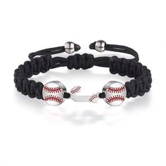 PRICES MAY VARY. ❤ Initial Letter Baseball Bracelets ❤ Baseball Bracelets is a popular baseball gifts for men. Braided cords weaved together with Stainless Steel baseball letter design. Each bracelet is lovingly handmade with high-quality braided string which is durable and does not easy to fall off. ❤Charm Letter Rope Bracelets❤ The baseball bracelets have a sliding knot closure and beads on the end of the dangle strings which can adjust size from 6''to 12'', fit most wrist sizes. A-Z choose yo Cute Gifts For Baseball Boyfriend, Baseball Bracelets, Personalized Baseball Gifts, Letter Bracelets, Baseball Bracelet, Gifts For Baseball Players, Rope Bracelets, Personalized Gifts For Men, Letter Bracelet