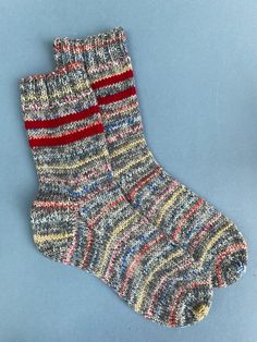 New colorful hand knitted wool socks 38-39, Medium Content: 80% Virgin wool,  20% Manufactured Fibers - Nylon / Polyamide Knit Wool Socks, Wool Socks, Casual Socks, Socks And Hosiery, Hosiery, Hand Knitting, Bathing Beauties, Pet Supplies, Adult Outfits