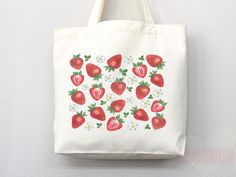 strawberry, strawberry gift, summer tote bag, summer bag, spring tote bag, spring bag, strawberry bag, strawberry lover, farmers market bag, book bag, reusable bag, eco friendly tote, school tote, Everyday Bag, Shoulder Bag, Canvas Tote, Cute Tote Bag, School Bag, book tote bag, school tote bag, aesthetic tote bag, reusable grocery bag, library bag, aesthetic tote, campus bag, campus tote bag ❤️ WHY SHOULD I ORDER FROM YOU? ❤️ We create gorgeous bags that are both sustainable and practical. We d Strawberry Tote Bag, Spring Tote Bag, Spring Tote, Strawberry Gifts, Tote Bags For School, School Tote, Library Bag, Summer Tote Bags, Farmers Market Bag