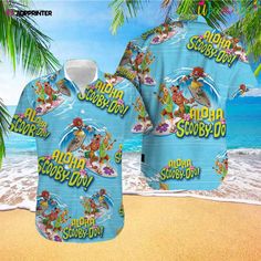 Scooby Doo Aloha Hawaiian Shirt: Fun & Stylish Beachwear for a Cool Look - Shop Now! Scooby Doo Halloween Costumes, Scooby Doo Halloween, Hawaii Shirts, Hawaiian Print Shirts, Shirt And Shorts Set, Hawaiian Shirt Women, All Over Print Shirt, Shirt And Shorts, Man Set