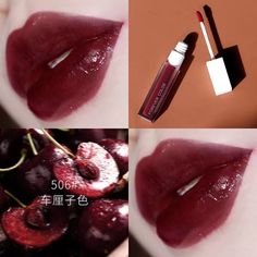 Cherry Lipgloss, Lip Balm Collection, Lip Color Makeup, Pinterest Makeup, Asian Eye Makeup, Lip Glosses, Gloss Lipstick, Kiss Makeup, Luxury Makeup