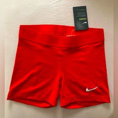 - Vibrant Red Shorts - Thick Elastic Waistband - Never Been Worn - Nwt - Size S Athletic Clothes Png, Nike Red Athletic Shorts, Nike Red Bottoms With Built-in Shorts, Red Stretch Nike Athletic Shorts, Nike Red Stretch Athletic Shorts, Red Nike Workout Bottoms, Nike Red Workout Shorts, Fitted Red Athletic Shorts, Red Biker Shorts