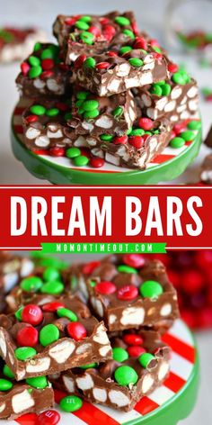 Out of Christmas dessert ideas? These M&M’s Marshmallow Dream Bars are no-bake dessert bars and will disappear just that quickly. What a delicious sweet treat to make at home! Pin this recipe. Christmas Dessert Platter, Christmas Bars, Easy Bar Recipes, Easy Bar, Kebabs On The Grill, Dream Bars, Dessert Platter, Easy Dessert Recipe, Crowd Pleasing Recipes