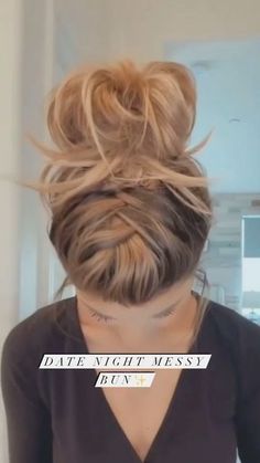 Cute Messy Buns For Medium Hair, Messy Bun Hairstyle, Hairstyle Hacks, Soft Updo, Easy Bun Hairstyles For Long Hair, Medium Length Blonde Hair, Curly Styles