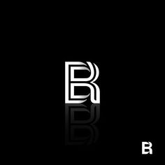 the letter b is made up of letters that appear to be in black and white