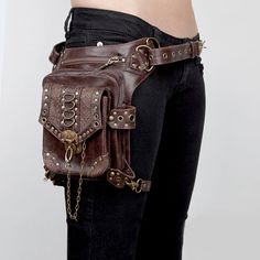 Color: light brownStyle: Punk/RockStyle: women's crossbody bagFabric texture: PULining texture: polyesterBag shapes: square vertical sectionLuggage trend style: flip bagOpening method: cover typePopular elements: locomotive Brown Belt Bag With Zipper Closure As Shoulder Bag, Brown Belt Bag With Zipper Closure, Brown Shoulder Belt Bag With Mobile Phone Holder, Brown Shoulder Belt Bag For Mobile Phone, Brown Travel Belt Bag With Zipper, Travel Pouch Shoulder Bag With Belt, Brown Crossbody Belt Bag With Zipper Closure, Brown Satchel Belt Bag With Pockets, Brown Rectangular Chest Bag With Zipper Closure