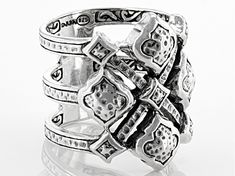 Artisan Collection of Bali™ Sterling Silver "Moments He Gives" Ring. Measures Approximately .76"L x .90"W. Ring shank measures .65"W. Finished Under Gallery. Oxidized Finish Silver Anniversary Rings With Artistic Design, Silver Rings With Artistic Design For Anniversary, Elegant Silver Rings With Artistic Design, Ring Shank, Bali, Rings For Men, In This Moment, Sterling Silver, Ring