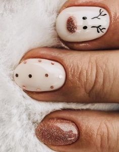 December Nails, Milky Nails, Short Gel Nails, Cute Christmas Nails, Christmas Nails Easy, Cute Gel Nails, Winter Nail Designs, Festival Nails