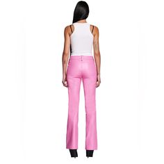 I.Am.Gia Xenia Pants Size Small Pink Faux Leather Pants Featuring Lace-Up Detail At The Front Of The Pant On The Upper Thigh Of Both Legs And At The Center Front. -Belt Loops Around The Waist -Button Fly Closure With True Lace Up Ties -Full Length And Straight Leg Pant Style -Bodycon Fit To The Knee That Flares Out At Leg Opening Fabric Coating:100% Polyurethane Backing:100% Polyester Waist:26 Hips:30 Length:43 Slim Fit Pants For Spring Party, Trendy Spring Straight Leg Leather Pants, Spring Full-length Leather Pants, Slim Fit Full Length Pants For Spring, Slim Fit Straight Leg Pants For Night Out, Trendy Slim Fit Trousers, Spring Stretch Leather Straight Pants, Fitted Trendy Leather Pants, Spring Slim Fit Straight Pants