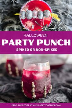 Purple punch in a creepy glass. Halloween Spiked Drinks, Spiked Punch Recipes Parties, Best Alcoholic Punch, Halloween Punch Alcohol, Halloween Drinks Alcohol Punch, Dark Halloween Party, Spooky Punch, Fun Halloween Drinks, Halloween Party Punch