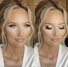 Make Up Looks Formal, Briadsmaid Make Up, Wedding Makeup On Blondes, Wedding Eyeshadow For Blue Eyes, Best Wedding Makeup For Blue Eyes, Bride Makeup Green Eyes Blonde Hair, Wedding Make Up For Blondes With Blue Eyes, Wedding Hair Styles With Vail, Wedding Make Up Blonde Blue Eyes