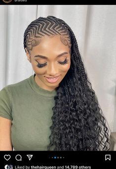 Curls On Natural Hair, Half Cornrows, Latest Hair Braids, Cornrows Braids For Black Women, Braided Hairstyles For Black Women Cornrows, Feed In Braids Hairstyles, Goddess Braids Hairstyles, African Hair Braiding Styles, Braided Cornrow Hairstyles