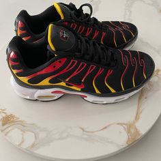 Nike Air Max Tn Size 8 Brand Newwon At A Storage Auction. Yellow Lace-up Sneakers With Red Sole, Yellow Sneakers With Red Sole For Sports, Yellow Sporty Sneakers With Red Sole, Sporty Yellow Sneakers With Red Sole, Yellow Sneakers With Red Sole, Nike Tn, Shoes Nike Air, Nike Air Max Tn, Shoes Nike