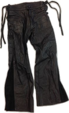 Bell Bottom Trousers, Bell Bottom, Cut Outs, Black Leather, Trousers, Pants, Leather, Black