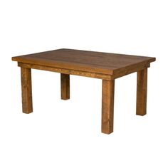 a wooden table sitting on top of a white background