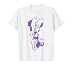 PRICES MAY VARY. Officially Licensed Disney Minnie Mouse Apparel for Men - Women - Boys and Girls; Minnie Mouse T-Shirts; Classic T-Shirts; Girly T-Shirts; Sassy T-Shirts; Confident T-Shirts; Cute T-Shirts; Pretty T-Shirts; 22DNMI00151B-001 Lightweight, Classic fit, Double-needle sleeve and bottom hem Disney Minnie Mouse Crew Neck T-shirt, Disney Minnie Mouse Short Sleeve T-shirt, Cute Mickey Mouse Short Sleeve T-shirt, Minnie Mouse Graphic Tee Short Sleeve, White Minnie Mouse Graphic Tee, Outline Portrait, T Shirts Cute, Minnie Mouse Outfits, Sitting Pose