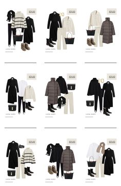 Winter 2024 Capsule Wardrobe, Travel Outfit Winter, Winter Outfits Casual Cold, Travel Outfit Winter Cold Weather, Winter Vacation Outfits, Winter Outfits Casual, Fashion Outfits Casual