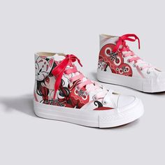 Elevate Your Style with a Touch of Mythical Charm in our Kitsune Girl High Top Shoes! 🦊👟 🌟 Mystical and Enchanting: These high top shoes are perfect for adding a touch of kitsune girl magic to your ensemble. Ideal for those who appreciate the allure of mythology and style. ✨ Superior Quality: Crafted with precision to ensure top-notch quality. Designed for a comfortable fit and featuring a kitsune girl design with a hint of mystery. 💫 Versatile and Stylish: These shoes elevate your style, ma Casual High-top Lace-up Sneakers With Anime Print, Casual Anime Print High-top Lace-up Sneakers, Cute High-top Sneakers With Round Toe For Spring, Cute Spring High-top Sneakers With Round Toe, White Sole High-top Sneakers, Cute White High-top Sneakers For Spring, Red Lace-up High-top Sneakers For Spring, Spring Red Lace-up High-top Sneakers, Red High-top Canvas Shoes For Spring