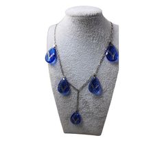 "Antique Art Deco Unique Marcasite Inlaid Glass Dangle Drop Necklace (A3010) Size: Almost 22\" Color: Blue Condition: Very good condition Era: Circa 1920s Signed: None Details: All original Please look at all the photos, as they are part of the description. I try my best to point out any flaws. Also please remember this is a preloved piece and may show signs of light wear, marks, scratches, etc. I will be posting a lot more jewelry, Keep checking back." Antique Art Deco, Drop Necklace, Antique Art, Remember This, Womens Jewelry Necklace, Charm Necklace, Color Blue, Art Deco, Jewelry Necklaces