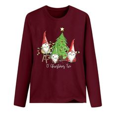 Welcome to our Store   COMFY & SOFT: This sweatshirt is very comfortable to wear and you wont feel tight in it. It is made of cotton blend, which is soft and will not shrink significantly in the wash.  FEATURES: It's the most great year xmas sweatshirt, color block Christmas t-shirt snowflake printed top shirt, merry Christmas shirt, Christmas Xmas gift shirt tops, funny letters printed tees, long sleeve t-shirt, round neck shirt, loose casual fall winter shirt.  PERFECT CHRISTMAS STYLE: What a cute sweatshirt for those Christmas lovers! If you enjoy winter celebrations involving Santa, reindeer, eggnog, and a Christmas tree then you will love this sweatshirt. Ideal Christmas gift for your mom, daughter, aunt, grandma, girlfriend, wife, friend.  GARMENT CARE: Hand / machine wash, hanging t Christmas Tops For Women, Winter T Shirts, Christmas Tops, Winter Shirts, Round Neck Shirt, Printed Tunic Tops, Round Neck Sweatshirts, Cute Sweatshirts, Women Long Sleeve Tops