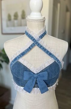 Jean Upcycle Ideas, Jlo Dress, Summer Work Dresses, Remake Clothes, Party Girls Night, Romantic Vibes, Diy Denim, Diy Clothes Design