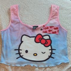 Brand New With Tags. Size 0xl Like A 12/14. Fits A Little On The Tight Side. Hello Kitty Y2k Summer Top, Trendy Pink Top With Cat Print, Trendy Pink Tops With Cat Print, Fitted Hello Kitty Top For Spring, Fitted Hello Kitty Tops For Spring, Spring Fitted Hello Kitty Tops, Blue Cat Print Tops For Summer, Blue Cat Print Summer Tops, Hello Kitty Summer Tops