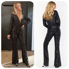 Shimmer And Shine In This Sleek And Sassy Jumpsuit. Decorated With Sequins, This Sparkle Jumpsuit Has A Deep V Neckline And A Tie Front That Can Be Worn As A Wrap For More Coverage Or Tied In A Bow Like The Gift That You Are. Feel Like A Disco Dancing Queen In The Martina Jumpsuit! Sequins - 95% Polyester, 5% Spandex | Lining: 100% Polyester *Lined *Wrap Around Top *Elastic Waist *Inseam: 35 1/2" Box105 5897 Sparkle Jumpsuit, Disco Dancing, Wrap Around Top, Disco Dance, Shimmer And Shine, Shimmer N Shine, Dancing Queen, Show Me Your Mumu, Show Me Your