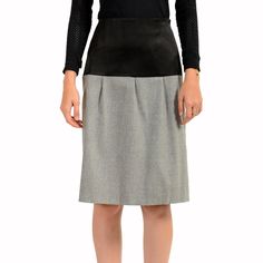 Maison Margiela Women's Gray Angora Wool A-Line Skirt Us M It 42 Country/Region Of Manufacture: Italy Retail Value: $895.00 This Is Authentic Maison Margiela Women's Gray Angora Wool A-Line Skirt Sku: Bb-5619 Model: S31ma0209 S40060 091 Material: 86% Wool 12% Angora 2% Spandex Measured Waist: 29" Length: 23.5" Formal Pleated Mini Skirt, Formal Pleated Knee-length Mini Skirt, Formal Mini Skirt With Pleated Waist, Fitted Long Pleated Skirt For Work, Elegant Pleated Pencil Mini Skirt, Elegant Flared Skirt With Fitted Waist, Knee-length Mini Skirt With Pleated Waist For Work, Elegant Workwear Mini Skirt With Pleated Waist, Office Skirt With Relaxed Fit And Pleated Waist