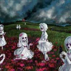 So cool Zombie Wallpaper, Creepy Images, Zombie Girl, Creepy Art, Creepy Cute, Gothic Art, Anime Background, Horror Art, Dark Art