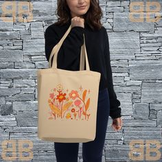 There's nothing trendier than being eco-friendly! Choose the design and showcase it on this organic cotton twill tote bag! This roomy bag fits groceries, books, and so much more. Please enjoy our items amd have a nice time shopping! FEATURES: 🅱 100% certified organic cotton 3/1 twill 🅱 Fabric weight: 8 oz/yd² (272 g/m²) 🅱 Weight limit: 30 lbs (13.6 kg) 🅱 1″ (2.5 cm) wide dual straps, 24.5″ (62.2 cm) length 🅱 Open main compartment 🅱 The fabric of this product is certified by OCS (Organic Co Eco-friendly Cotton Bags For Spring, Botanical Style Rectangular Cotton Canvas Bag, Botanical Cotton Canvas Tote Bag, Botanical Style Canvas Bags For Everyday Use, Botanical Canvas Bags For Everyday Use, Everyday Spring Canvas Gift Bag, Botanical Cotton Tote Bag, Botanical Cotton Canvas Bag For Daily Use, Botanical Style Cotton Tote Bag