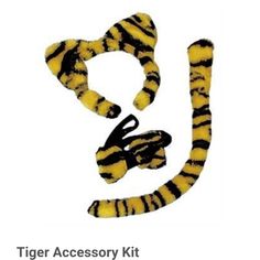 New Without Tags, Sealed, Tiger Costume Accessory Kit Includes Ears, Tail, And Bow Tie. Perfect To Dress Up As The Tiger King! Tiger Halloween, Halloween Party Accessories, Tiger Costume, Ears And Tail, Dog Mask, Jungle Cat, Accessories Ear, Tie Headband, Animal Masks