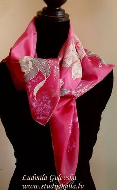 Shawl.Natural silk hand painted shawl, crimson - pink floral shawl Traditional Pink Silk Shawl, Festive Pink Silk Shawl, Festive Pink Art Silk Shawl, Traditional Red Art Silk Shawl, Monochrome Clothes, Pink Silk Shawl Scarves, Floral Shawl, Solid Color Dress, Body Warmer