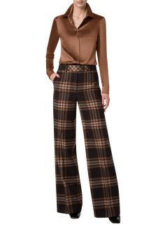 "Find AKRIS Fior Wool Flannel Wide-leg Trousers on Editorialist. Akris \"Fior\" wide-leg trousers in a wool flannel finish High rise Button/zip fly; belt loops Side zip pockets; back welt pockets Full length Relaxed fit Virgin wool Dry clean Made in Switzerland" Luxury Wide Leg Pants For Fall, Luxury Wide-leg Pants For Fall, Luxury Tailored Wide Leg Pants For Fall, Luxury High-waisted Wide Leg Pants For Fall, Luxury Fall Business Casual Bottoms, Luxury Fall Bottoms For Business Casual, Luxury Business Casual Bottoms For Fall, Luxury Bottoms For Business Casual In Fall, Luxury Wide Leg Pants For Office In Fall