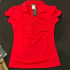 Girls Red Shirt In A Variety Of Sizes Brand New With Tags I Have Size 18 That I Have Listed As Large Size 20 Is Listed As Extra Large Red Stretch Short Sleeve Shirt, Trendy Fitted Red Shirt, Girls Red, Red Shirt, Shirt Color, Kids Shirts, Size 20, Large Size, Shirts Tops