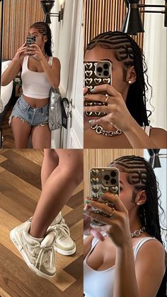 Photoshoot Ideas With Braids, Two Side Braid Hairstyles, Braids Photoshoot Ideas, Pics Edit, Cornrow Braids, Box Braids Hairstyles For Black Women, Braided Cornrow Hairstyles, Braids Hairstyles Pictures, Quick Braided Hairstyles