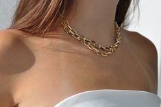 Details: Gold Filled Chain Black or White Enamel Elegant White Chain Choker Necklace, Chic White Chain Necklace For Everyday, Elegant White Double Chain Necklace, Chic White Layered Necklace, White Clavicle Chain Necklace Choker, White Clavicle Chain Choker Necklace, White Adjustable Chain Necklace, White Double Chain Necklace Gift, Chic White Necklace With Gold Chain