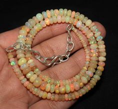 Opal Beads, Opal Necklace, Opal Jewelry, Opal Gemstone, Designer Jewelry, Ethiopian Opal, Gemstone Necklace, Necklace Lengths, 925 Silver